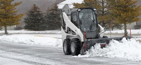 tracked skid steer plowing snow|snowex plows for skid steers.